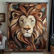 Regal Beast Quilted Blanket Cute Throw Blanket Best Lion Gifts For Him - Bancroftclothings