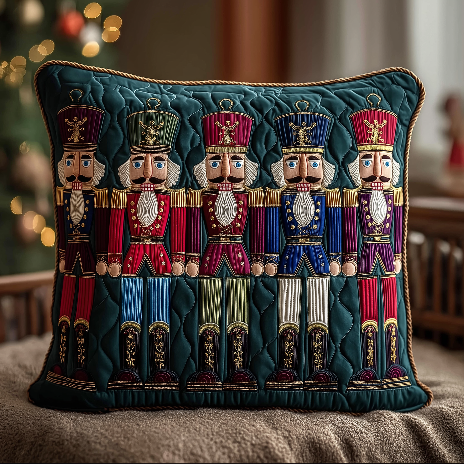 Royal Guard Nutcracker Quilted Pillow Case Holiday Home Decor Nutcracker Gifts - Bancroftclothings