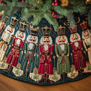 Royal Nutcracker Quilted Tree Skirt Beautiful Christmas Home Merch - Bancroftclothings