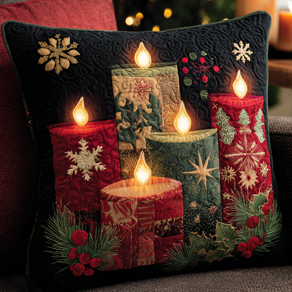 Rustic Charm Quilted Pillow Case Christmas Throw Pillow Covers Best Holiday Gifts 2025 - Bancroftclothings