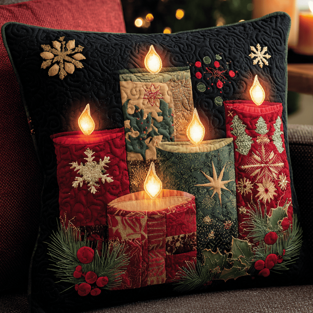 Rustic Charm Quilted Pillow Case Christmas Throw Pillow Covers Best Holiday Gifts 2025 - Bancroftclothings