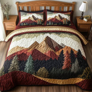 Rustic Forest Quilted Bedding Set Rustic Wilderness Design Best Nature Bedding Presents - Bancroftclothings