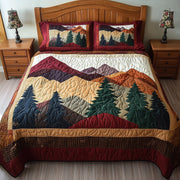 Rustic Forest Quilted Bedding Set Rustic Wilderness Design Best Rustic Nature Bedding Gifts - Bancroftclothings