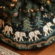 Safari Christmas Christmas Quilted Tree Skirt Thoughtful Christmas Tree Skirt Gift Idea - Bancroftclothings