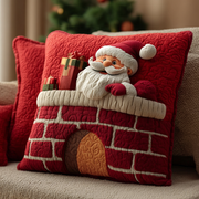 Santa Claus Hearth Mirage Quilted Pillow Case Christmas Pillow Case Covers Xmas Gifts - Bancroftclothings