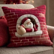 Santa Claus Trick Quilted Pillow Case Christmas Cushion Covers Best Christmas Gifts 2025 - Bancroftclothings