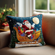 Santa Joy Quilted Pillow Case Christmas Pillow Covers Christmas Gifts For Her - Bancroftclothings