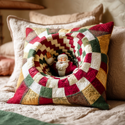 Santa Parade Quilted Pillow Case Christmas Pillow Covers Secret Santa Gifts - Bancroftclothings