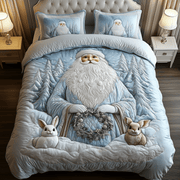 Santa Snowy Journey Quilted Bedding Set Gifts For Christmas For Mother In Law - Bancroftclothings