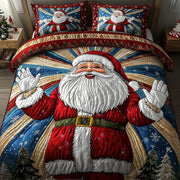 Satna Quilted Bedding Set North Pole Theme Best Xmas Bedroom Decor Gifts For Santa Lovers - Bancroftclothings