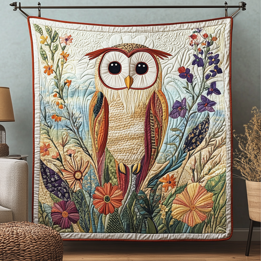 Shadow Glider Quilted Blanket Sofa Couch Throw Blanket Owl Gifts For Women - Bancroftclothings