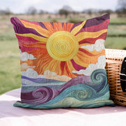 Shining Sunburst Delight Quilted Pillow Case Home Decor Unique Gifts For Friends - Bancroftclothings