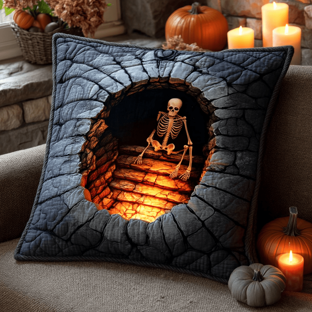 Spiral Tomb Quilted Pillow Case Best Cool Pillow Cases Halloween Gift Ideas For Adults - Bancroftclothings