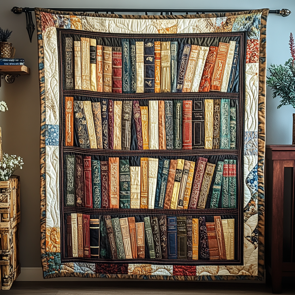 Story Stacks Quilted Blanket Best Throw Blanket Novelty Book Gifts - Bancroftclothings