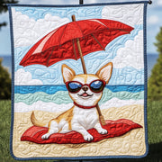 Sunshine Bliss Quilted Blanket Christmas Holiday Chihuahua Gifts Items - Bancroftclothings