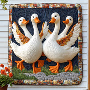 Tender Duck Hugs Quilted Blanket Best Couch Throw Blanket Gift Ideas For Duck Lovers - Bancroftclothings