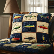 The Fish Lodge Quilted Pillow Case Nice Pillow Covers Fishing Gift Ideas For Him - Bancroftclothings