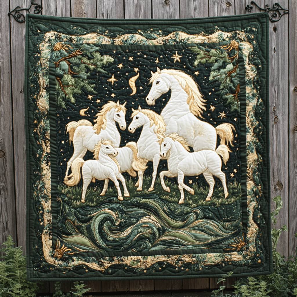 Thunder Hoof Quilted Blanket Bedroom Decor Christmas Gifts For People Who Like Horses - Bancroftclothings