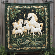Thunder Hoof Quilted Blanket Bedroom Decor Christmas Gifts For People Who Like Horses - Bancroftclothings