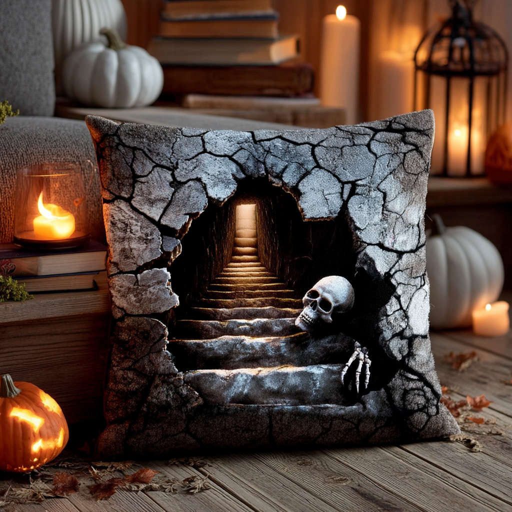 Tomb Descent Quilted Pillow Case Holiday Pillow Case Halloween Gifts For Her - Bancroftclothings