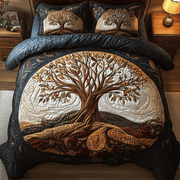 Tree Of Life Quilted Bedding Set Stay warm this winter Christmas Ideas For Wife - Bancroftclothings