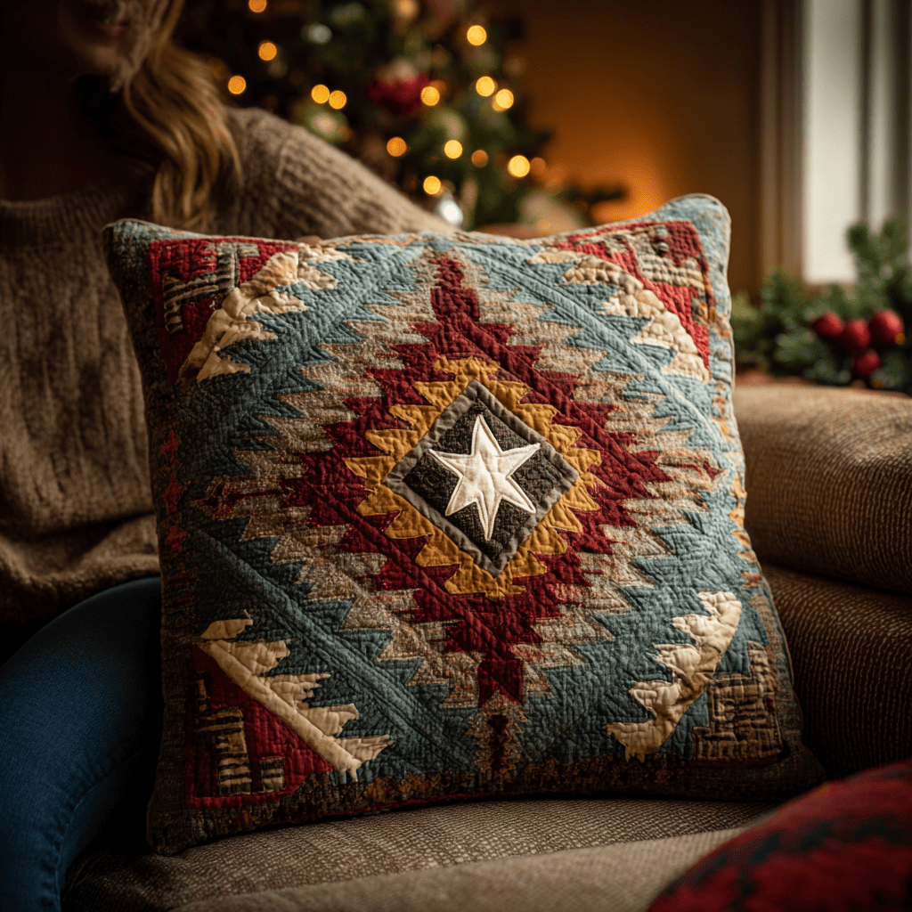 Tribal Horizon Quilted Pillow Case Nice Pillow Covers Native American Presents - Bancroftclothings