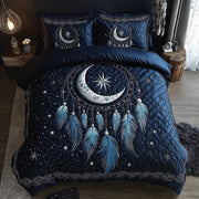 Tribal Soul Dreamcatcher Quilted Bedding Set Moonlit Indigenous Decor Ideal Gifts - Bancroftclothings