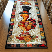 Turkey Quilted Table Runner Decorations Thanksgiving Holiday Gifts For Family - Bancroftclothings