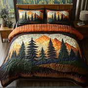 Twilight Forest Quilted Bedding Set Forest Serenity Nature Themed Bedding Gifts - Bancroftclothings