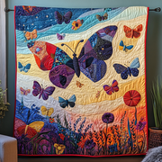 Velvet Flutter Quilted Blanket Cool Throw Blanket Butterfly Gifts For Grandma - Bancroftclothings