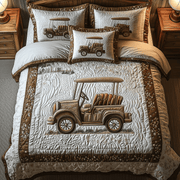 Vintage Golf Cart Quilted Bedding Set Stay warm this winter Best Christmas Gifts For Mom - Bancroftclothings