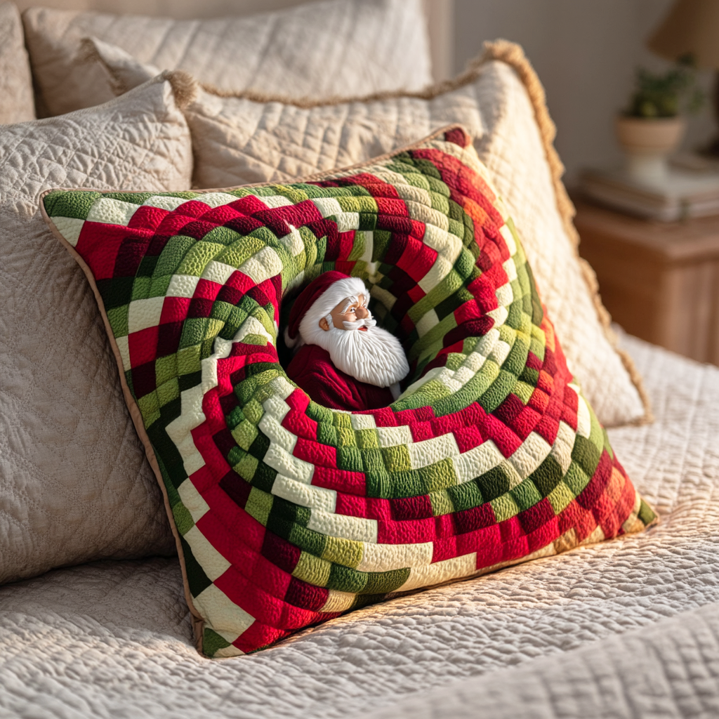 Vortex Santa Dive Quilted Pillow Case Best Christmas Pillow Covers Best Presents For Dog - Bancroftclothings