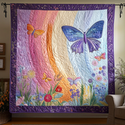 Whispering Wings Quilted Blanket Winter Decor Blanket Gifts With Butterfly Theme - Bancroftclothings
