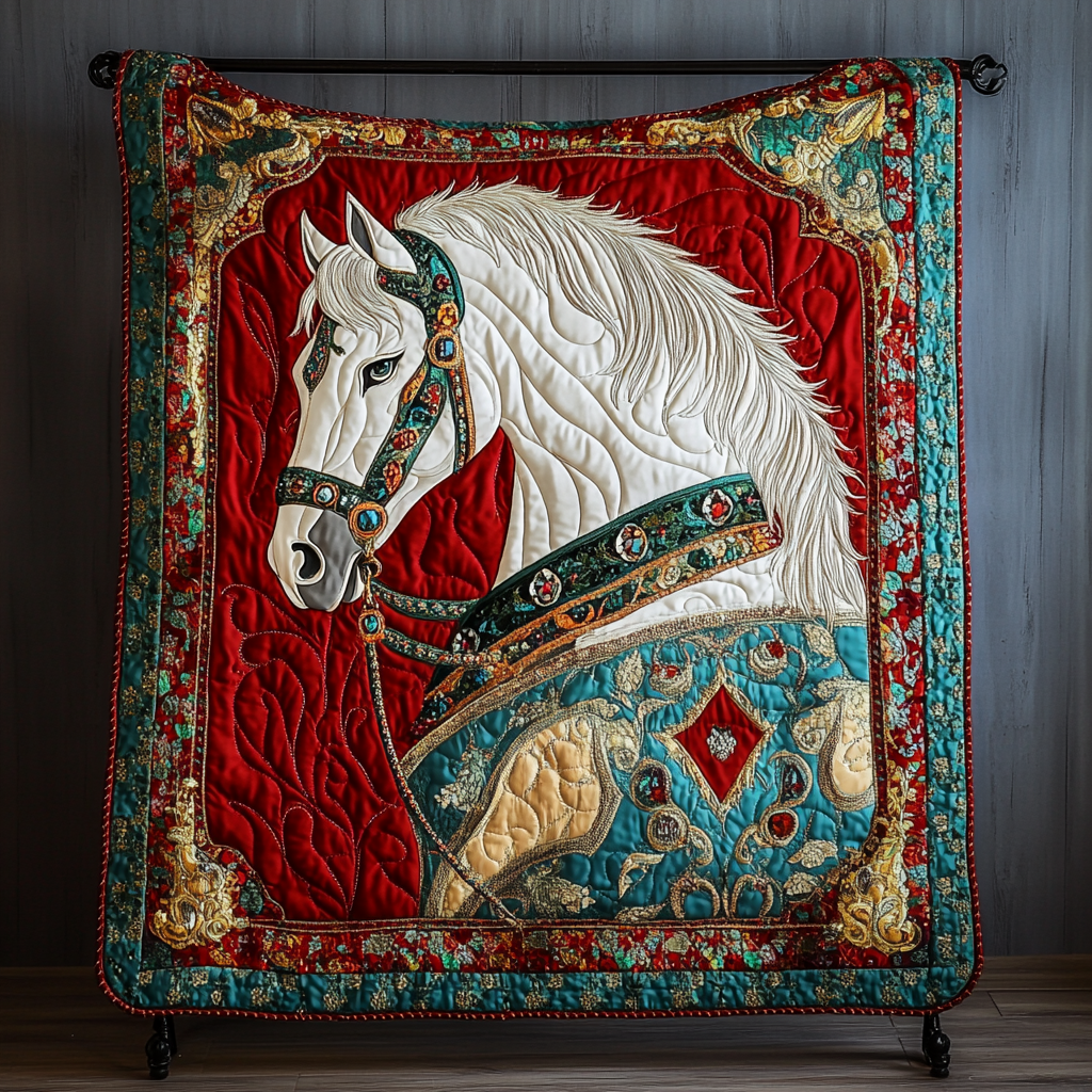 Wild Horse Quilted Blanket Sofa Couch Throw Blanket Unique Gifts For Horse Lovers - Bancroftclothings