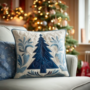 Winter Pines Quilted Pillow Case Holiday Pillow Case Gifts For Halloween Lovers - Bancroftclothings