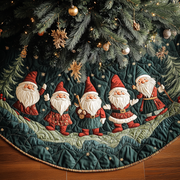 Winter Wonderland Quilted Christmas Tree Skirt Must Have Holiday Merch for Christmas Decor - Bancroftclothings