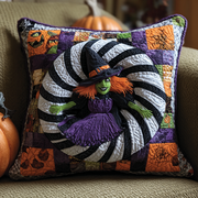 Witch Descent Quilted Pillow Case Best Cool Pillow Cases Halloween Gifts For Her - Bancroftclothings