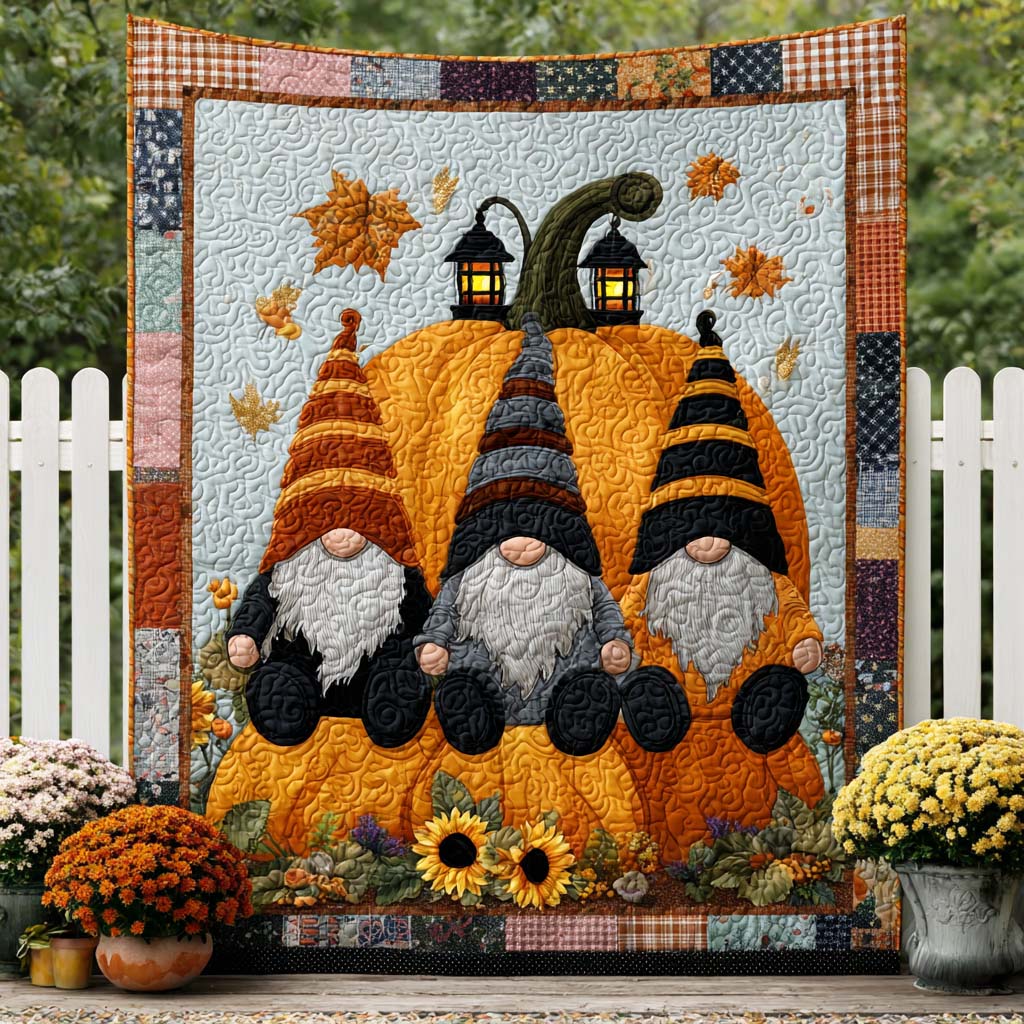 Woodland Magic Quilted Blanket Cozy Fall Throw Blankets Skull Gifts For Women - Bancroftclothings