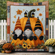 Woodland Magic Quilted Blanket Cozy Fall Throw Blankets Skull Gifts For Women - Bancroftclothings