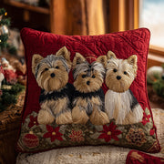 Yorkie Magic Quilted Pillow Case Best Christmas Pillow Covers Cute Themed Dog Gift Ideas - Bancroftclothings